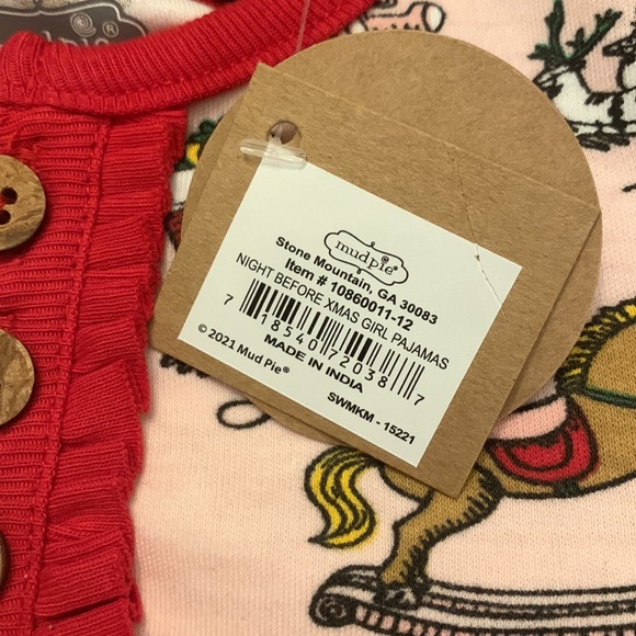 Mud Pie Pink Christmas Pajamas - Picture 2 of 4